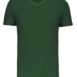 T-Shirt V-Ausschnitt Herren_FORESTGREEN