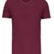 T-Shirt V-Ausschnitt Herren_WINE